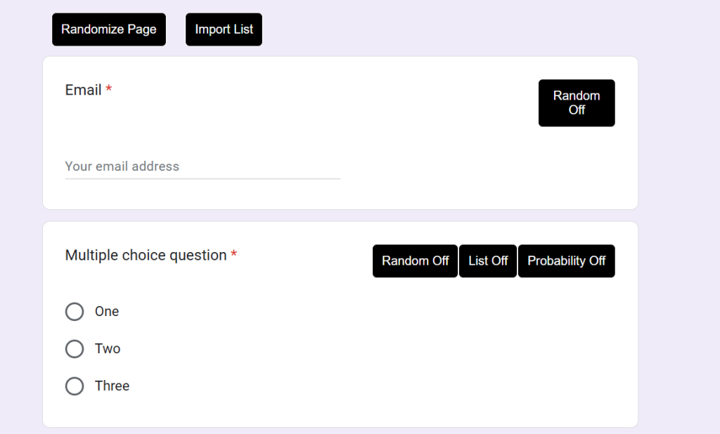 Google Form with Borang activated